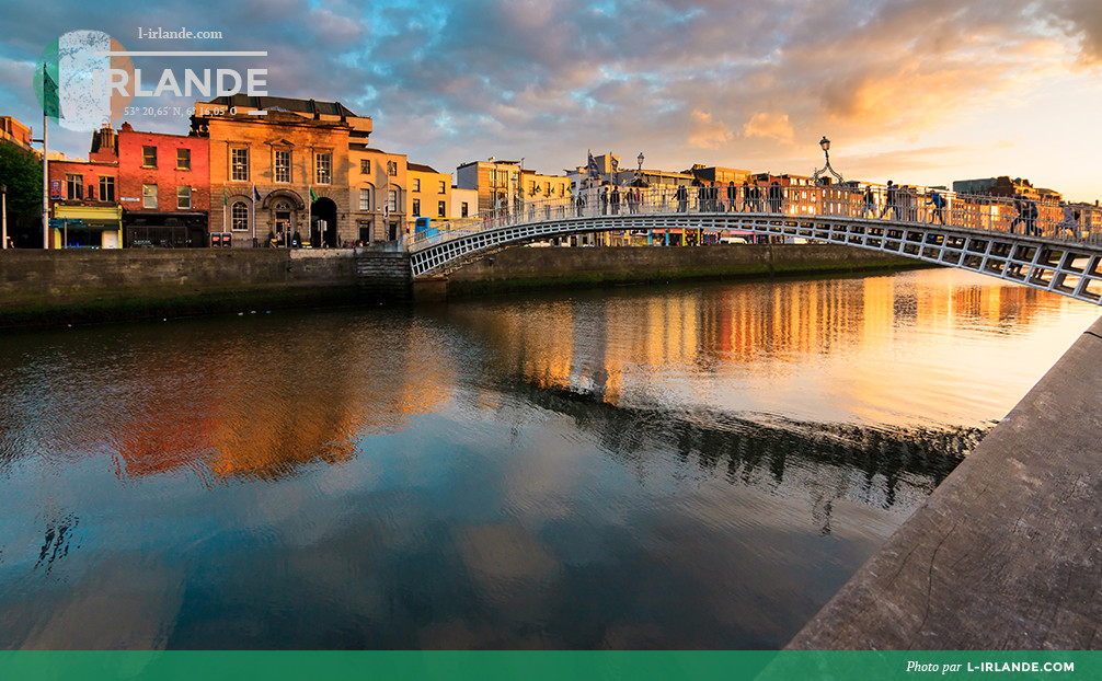 Coucher de soleil à Dublin